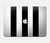 S2297 Black and White Vertical Stripes Hard Case For MacBook Pro 14 M1,M2,M3 (2021,2023) - A2442, A2779, A2992, A2918