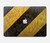 S2231 Yellow and Black Line Hazard Striped Hard Case For MacBook Pro 16 M1,M2,M3,M4 (2021,2024) - A3403, A3186, A2991, A2780, A2485