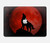 S2955 Wolf Howling Red Moon Hard Case For MacBook Pro 16 M1,M2 (2021,2023) - A2485, A2780