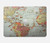 S3418 Vintage World Map Hard Case For MacBook Pro 16 M1,M2,M3,M4 (2021,2024) - A3403, A3186, A2991, A2780, A2485