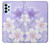 S2361 Purple White Flowers Case For Samsung Galaxy A23