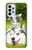 S3795 Kitten Cat Playful Siberian Husky Dog Paint Case For Samsung Galaxy A23