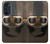 S2645 Vintage Brown Goggles Motorcycle Helmet Case For Motorola Edge 30 Pro