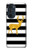 S2794 Black and White Striped Deer Gold Sparkles Case For Motorola Edge 30 Pro