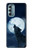 S3693 Grim White Wolf Full Moon Case For Motorola Moto G Stylus 5G (2022)