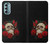 S3753 Dark Gothic Goth Skull Roses Case For Motorola Moto G Stylus 5G (2022)