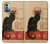 S2739 Chat Noir Black Cat Vintage Case For Nokia G11, G21