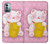 S3025 Pink Maneki Neko Lucky Cat Case For Nokia G11, G21