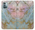 S3717 Rose Gold Blue Pastel Marble Graphic Printed Case For Nokia G11, G21