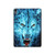 S0752 Blue Fire Grim Wolf Hard Case For iPad Air (2020, 2022), Air 11 (2024,2025,2026), Pro 11 (2022)