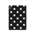 S2299 Black Polka Dots Hard Case For iPad Air (2022,2020, 4th, 5th), iPad Pro 11 (2022, 6th)