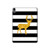 S2794 Black and White Striped Deer Gold Sparkles Hard Case For iPad Air (2020, 2022), Air 11 (2024,2025,2026), Pro 11 (2022)