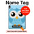 S3029 Cute Blue Owl Hard Case For iPad Air (2020, 2022), Air 11 (2024,2025,2026), Pro 11 (2022)