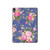 S3265 Vintage Flower Pattern Hard Case For iPad Air (2020, 2022), Air 11 (2024,2025,2026), Pro 11 (2022)