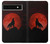 S2955 Wolf Howling Red Moon Case For Google Pixel 6a