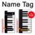 S3078 Black and White Piano Keyboard Case For Google Pixel 6a