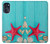 S3428 Aqua Wood Starfish Shell Case For Motorola Moto G (2022)