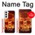 S3881 Fire Skull Case For Samsung Galaxy S22