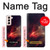 S3897 Red Nebula Space Case For Samsung Galaxy S21 5G