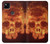 S3881 Fire Skull Case For Google Pixel 4a