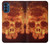 S3881 Fire Skull Case For Motorola Moto G41