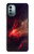 S3897 Red Nebula Space Case For Nokia G11, G21