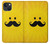 S1145 Yellow Mustache Sun Case For iPhone 14