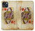 S2833 Poker Card Queen Hearts Case For iPhone 14