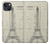 S3474 Eiffel Architectural Drawing Case For iPhone 14