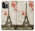 S2108 Eiffel Tower Paris Postcard Case For iPhone 14 Pro