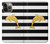 S2882 Black and White Striped Gold Dolphin Case For iPhone 14 Pro Max