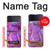 S2907 Purple Turquoise Stone Case For Samsung Galaxy Z Flip 4