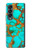 S2688 Aqua Copper Turquoise Gemstone Graphic Case For Samsung Galaxy Z Fold 4