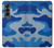 S2958 Army Blue Camo Camouflage Case For Samsung Galaxy Z Fold 4