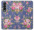 S3265 Vintage Flower Pattern Case For Samsung Galaxy Z Fold 4