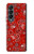 S3354 Red Classic Bandana Case For Samsung Galaxy Z Fold 4