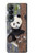 S3793 Cute Baby Panda Snow Painting Case For Samsung Galaxy Z Fold 4