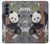 S3793 Cute Baby Panda Snow Painting Case For Samsung Galaxy Z Fold 4