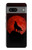 S2955 Wolf Howling Red Moon Case For Google Pixel 7