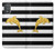 S2882 Black and White Striped Gold Dolphin Case For Motorola Moto G Power 2022, G Play 2023