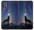 S3555 Wolf Howling Million Star Case For Motorola Moto G Power 2022, G Play 2023