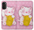 S3025 Pink Maneki Neko Lucky Cat Case For Motorola Moto G52, G82 5G