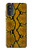 S3365 Yellow Python Skin Graphic Print Case For Motorola Moto G52, G82 5G