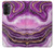 S3896 Purple Marble Gold Streaks Case For Motorola Moto G52, G82 5G