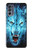 S0752 Blue Fire Grim Wolf Case For Motorola Moto G62 5G