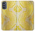 S2713 Yellow Snake Skin Graphic Printed Case For Motorola Moto G62 5G