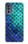 S3047 Green Mermaid Fish Scale Case For Motorola Moto G62 5G