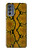 S3365 Yellow Python Skin Graphic Print Case For Motorola Moto G62 5G