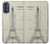 S3474 Eiffel Architectural Drawing Case For Motorola Moto G62 5G