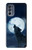 S3693 Grim White Wolf Full Moon Case For Motorola Moto G62 5G